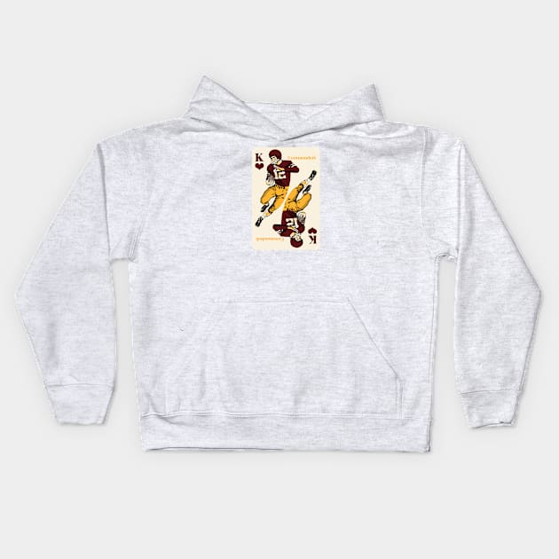 Washington Commanders King of Hearts Kids Hoodie by Rad Love